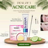 Deal of 3 Acne care Unlock your clear skin potential effective acne care strategies 1. Fast acting pimple patch 2.Pure skin acne removal Treatment 3.blackhead extractor pin
